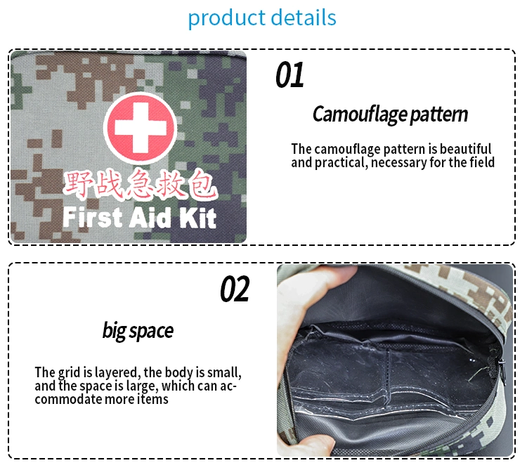 Custom Camouflage Field Military Army Emergency Care Medical First Aid Kit