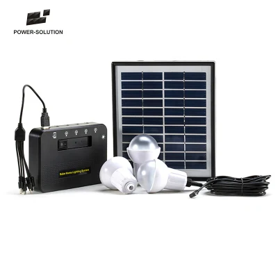 Kits de energía solar de tres luces para iluminación familiar y carga móvil