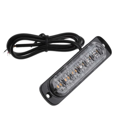 Kit de luz estroboscópica de emergencia con indicador lateral de parrilla de montaje empotrado de 6 LED para camiones de remolque de 12 V Camionetas de seguridad para automóviles Camionetas Remolques Wbb13112