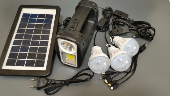 Luz de advertencia de trabajo solar portátil para exteriores de casa, reflector de luz solar Plug and Play, kit de sistema todo en uno con cable de datos