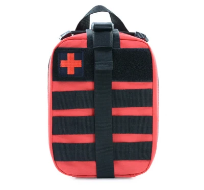 Bolsa de primeros auxilios, bolsas Bolsa médica Rip-Away Kit de supervivencia de emergencia al aire libre Diseño de liberación rápida Incluye parche de Cruz Roja